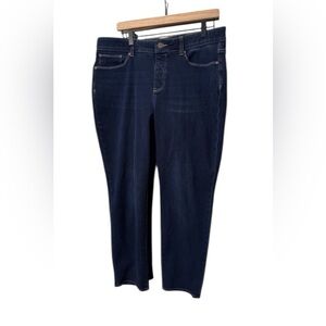 Soft Surroundings‎ Supremely Soft Jeans High Rise Skinny Ankle Dark Wash Large